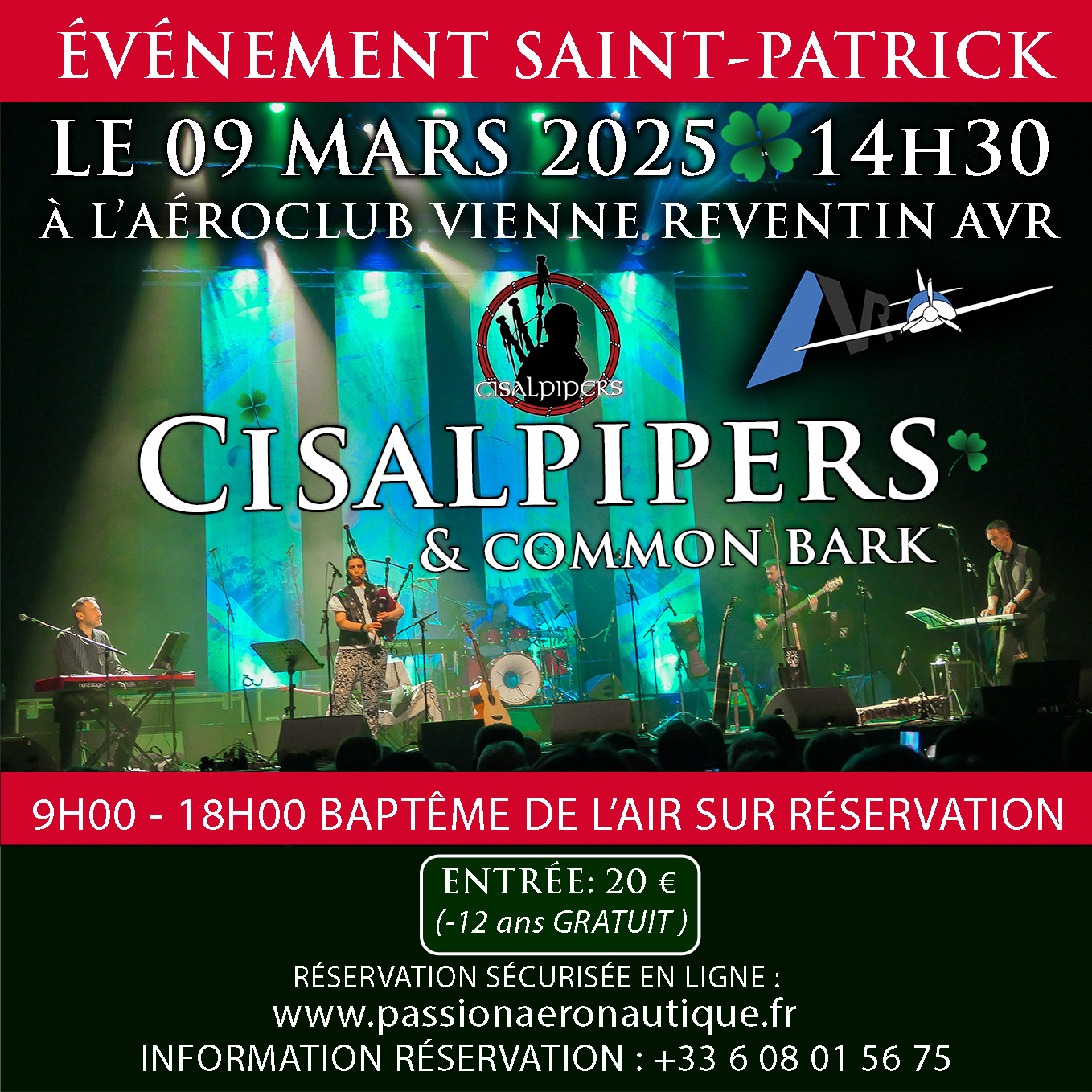 Saint-Patrick à l'Aeroclub 09 Mars 2025-AVR Aeronautique Vienne Reventin 38