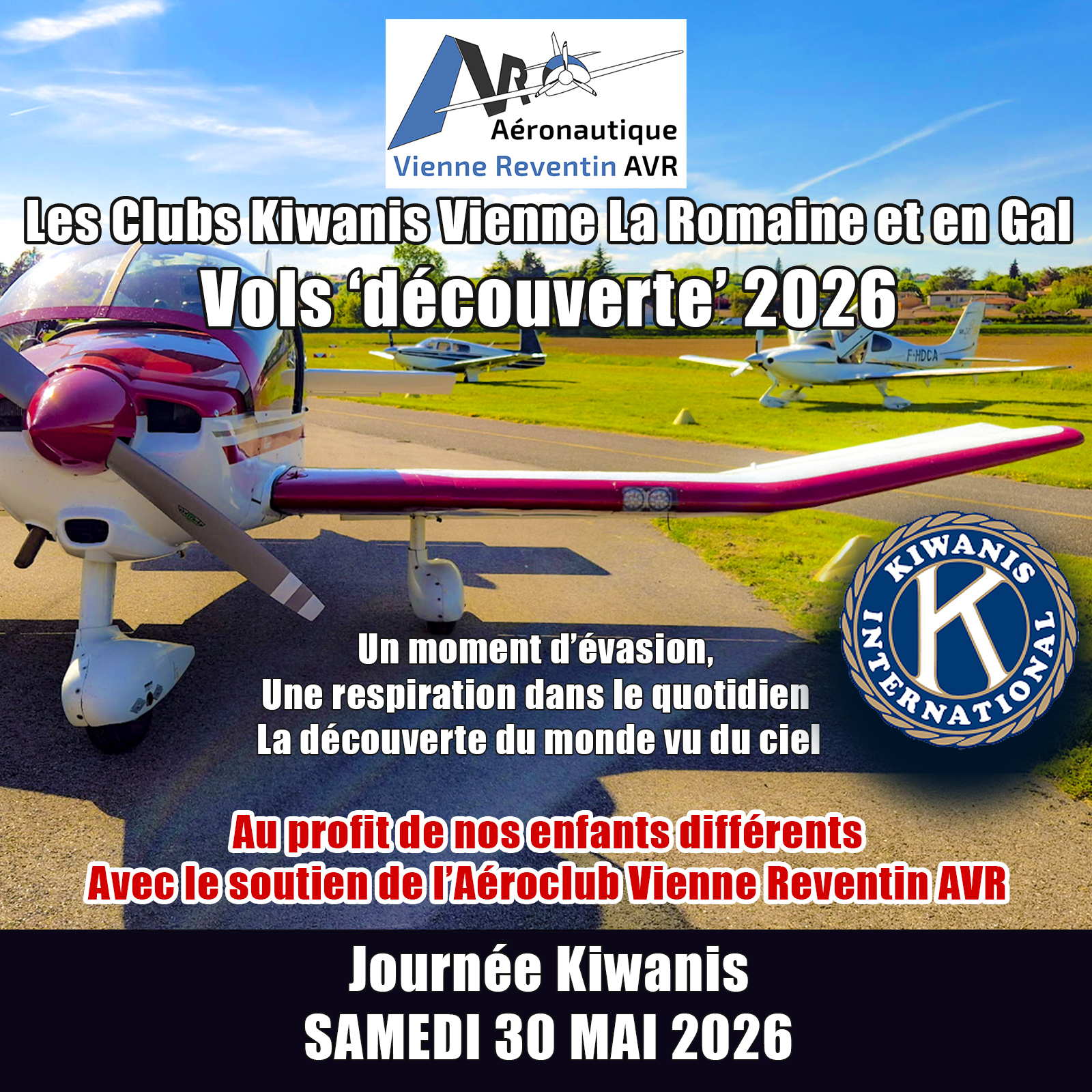 Journée Kiwanis 30 Mai 2026_AVR-Aeroclub Vienne Reventin